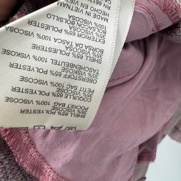 Free People Sevi Plaid Mini Dress Puff Sleeve Grey and Pink Combo Size L NWOT - Picture 12 of 12